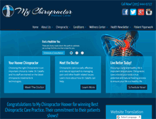 Tablet Screenshot of mychiropractorhoover.com